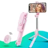 Sem fio bluetooth Selfie Stick Tripé Remoto Palo Handphone Suporte para fotos ao vivo Tripé para câmera Monopé com temporizador automático Haste de artefato