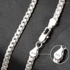 Chaînes 2022 Tendance Couleur Argent 5MM 8/18/20/22/24 pouces Collier de chaîne latérale pour femmes hommes Mode Charme Cadeau de mariage Bijoux