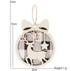 New Christmas wooden pendant round Christmas tree decorations