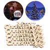 Noel Dekorasyonları 10/30 PCS Ahşap Asma Süs Kolyesi, Merry Letters Crafts ile Noel Partisi Ev Dekoru DIY Lazer Kesim Dilim