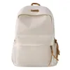 Backpack Men's Ladies Harajuku School Backpacks Women's Cool Waterproof Travel Bags Girls Boys Solid Color Student