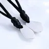 Pendant Necklaces Lovers Friendship Stars Moon Couple Necklace Distance Faceted 2Pcs