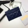 Luxury Designer Caviar Card Holder Genuine Leather Purse Womens Fashion Coin Purses Mens Credit Cards Wallet Bag Travel Documents Passport Holders