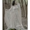 Casual Dresses Donjudy Vintage Maternity Tassel Cape graviditet L￥ng prom Bathrobe Po Shoot Birthday Sexig Bridal Fluffy Party 2022