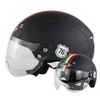 Hełmy rowerowe Unisex Electric Motorcycle Hełm podwójny pojedynczy soczewki Visors Moto Hełm rowerowy Summer Scooter Moto Casco z filtrem przeciwsłonecznym T221107