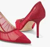 Lady Sandals Moda Kadınlar Pompalar Ayakkabılar Seviyor Glitter Saten High Topuklu Düz Rhinestone Düğün ile Düz ince Topuklu Parti Boyutu 35-43 Kutu