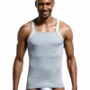 Hommes débardeurs hommes mode gilet maison sommeil décontracté hommes Colete haut en coton solide t-shirt Gay Sexy vêtements sans manches vêtement