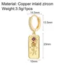 Hoop Earrings Classic Wing Long Strip Earring For Women Jewelry Gold Color Copper Pave CZ Fashion Party Gift Flower