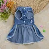 Dog Apparel Princess Bows Wedding Dress Denim Skirt Summer Girl Boy Pet Clothes For Small Dogs Chihuahua Costume Up Bow