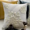 Kudde Big Snowflake broderi Julkudde täcker hembil virkning 45x45 cm dekorativa omslag för soffa