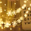 クリスマスの装飾スノーフレークLEDストリングライトガーランドメリーデコレーションパーティーホームクリスマスサンタクロースギフトナビダッド2022ハッピーイヤー2023