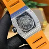 Mens Watches Designer Richrd 6Types Luxury rubber strap rm010 automatic selfwinding smooth second hand luminous X2IMT