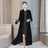 Women's Trench Coats Nice Womens Spring Autumn Coat Jacket Embroidery Long Sleeve Casual Warm Windbreaker Female Costume Portable Outwear