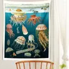 Taquestres vintage Oceanografia Ilustração Tapestry Wall Hangingroom Decoração Estética Decoração Ilustrada Arte Antiga