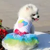 Dog Apparel Cat Clothes Wedding Dress Cotton Lace Floral Large Bowknot Pet Summer Clothing For Small Medium Supplies