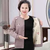 Women's Knits Tees Fdfklak High Quality Cardigans XL-4XL Plus Size Grandma Knitting Sweater Middle-aged And Old Women Cardigan 221111