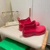 nieuwe mode laarzen luxe designer jelly schoenen buiten warm houden korte regenschoenen dikke zool snoep kleur ronde kop antislip waterdicht heren en dames hetzelfde 36-45