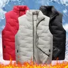 Men's Vests Vest Coat Solid Color Autumn Winter Coldproof Windproof Pockets Men Waistcoat Streetwear