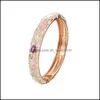 Bangle Bangle emailarmbanden bij de hand Womens armbanden voor dames sieraden metalen manchet bloemenontwerper Verjaardagsgeschenken Meisje Drop levering DHSDZ