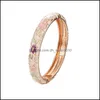 Bangle Bangle Braccialetti smaltati a portata di mano Braccialetti da donna per gioielli da donna Bracciale in metallo Fiore Designer Regali di compleanno Ragazza Drop Delivery Dhsdz