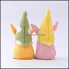 Andra festliga festförsörjningar Easter Bunny Gnome Irish Faceless Dwarf Doll Plush Rabbit Holiday Party Table Decoration Drop Deliver DHLXB
