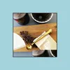 أدوات شاي القهوة الذهب الفولاذ المقاوم للصدأ مغرفة mtifunctional كيس ختم مقطع ملعقة ملعقة ملعقة أدوات الشربات إسقاط التسليم المنزل DHSMF