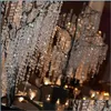 Chande Dhvjf Party-Dekoration, 30 m/99 ft/Rolle, Party-Dekoration, 14 mm, Acryl, achteckige Perlen, klare Kristall-Girlandenstränge für Hochzeitsdekoration