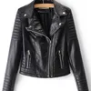 Damen Leder Faux Fitaylor Frauen Motorrad Jacken Damen Streetwear Schwarz Mantel Langarm Herbst Biker Reißverschlüsse Outwear 221111