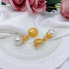 Orecchini a bottone Timeless Wonder Retro Faux Pearl Geo Statement For Women Designer Jewelry Runway Ins Sweet Gift 4561