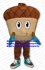 Naughty Mascot Costume Brown Acorn Makk Eikel Vlota Dry Fruit Nut Adult Size With Big Cylinder Hat Bright Clear Eyes No.8588 FS