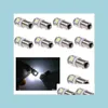 Car Bulbs 10X T11 T4W 5 Led 5050 Smd 233 Ba9S Cap Bayonet Dc 12V Interior Bbs Reading Light Car Se Drop Delivery Mobiles Motorcycles Dhzbu