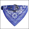 Table Napkin Puppy Triangle Napkin Leather Towel Neck Scarf Collar With Saliva Bandana Neckerchief Adjustable Cat Dog 5 Sizes 1148 V Dhb48