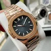 Gold Men's Watches High Luksusowa papuga 40 mm Automatyczne przejrzyste ruch mechaniczny Złóż klamra Elegancka sportowa projektant zegarków na rękę Montre de Luxe