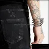 Bangle Bangle Skeleton Bracelets Gothic Wristband Funny Cosplay Prop Party Goth Jewelrybangle Drop Delivery Jewelry Dhlvj