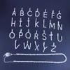 26 Letter Initial Pendant Necklace Tennis Chain Choker for Women Statement Bling Crystal Alphabet Necklace Collar Jewelry