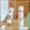 Bouteilles d'eau Bouteilles d'eau sous vide à sublimation vierge 350 ml 500 ml en acier inoxydable enduit blanc bricolage impression par transfert de chaleur Thermos Dro Dh5Uv