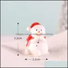 Christmas Decorations Christmas Snowman Micro Landscape Bonsai Decoration Santa Holly Resin Gifts Miniature Figurines Decor Drop Del Dhops