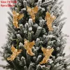 Decorações de Natal Snowflake grones Drop ornamentos de cristal decoração transparente pingente Home Navidad 2022