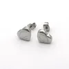 Classic Simple Curved Curved Heart Brand Orecchini in perno europeo Earraggio per designer per donne Luxuria 316L in acciaio in acciaio in accio
