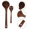 Dinnerware Sets Spoon Wooden Spoons Ladle Soup Serving Kitchenmixing Cooking Wood Rice Dinner Handle Honey Porridge Eating Teaspoon Dessert