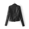 Kadın Deri Sahte Lady Pu Ceketler Sonbahar Kadınlar Siyah İnce Serin Tatlı Kadın Fermuar Femme Out Giyim Ceket Ceket 221111