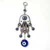 Creative turc bleu mauvais œil porte-clés mode main de Fatima alliage porte-clés pendentif bijoux accessoires cadeau en vrac