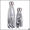 Water Bottles 500Ml Cola Shaped Water Bottle Vacuum Insated Travel Stainless Steel Coke Outdoor Drop Delivery Home Garden Kitchen Di Dhfj6