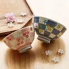 Bowls Sakura Couple Bowl Ceramic Vaisselle Household Japanese Eating Small Single Rice Porcelain For Kitchen Tableware