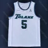 2023 Tulane Green Wave Basketball Jersey NCAA Jalen Cook Jaylen Tylan Paus Devon Baker Jadan Coleman Scott Spencer