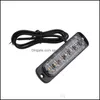 مصابيح السيارة 2x Trathin LED Strobe Lights Truck Truck Motorcycle 6 18W AMBER وميض الطوارئ مصباح تحذير مصباح DC12V 24V DELIVE DHBGE