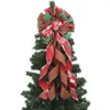 Decorações de Natal Árvore de arbustos grandes arcos de lantejoula de fita pendurada Ornamentos de Natal Top Ano Gift Decoração de casamento