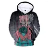 Hoodies masculinos Men Hoodie 2022 Happy Sugar Life Anime Mulheres 3D Impressões Pullover Capuz Sorto Y2K Roupas Casual Rouno Treno Treno Casual Pano