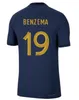 2022 2023 Maglie da calcio francese fra nce Imposta BENZEMA MBAPPE GRIEZMANN 22 23 POGBA GIROUD KANTE donna Maillot de foot equipe Maillots kit per bambini maglia da calcio Training