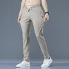 Men's Pants Trousers Spring Summer Thin Green Solid Color Fashion Pocket Applique Full Length Casual Work Pantalon 221111